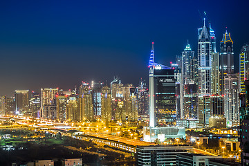 Image showing Dubai downtown. East, United Arab Emirates architecture