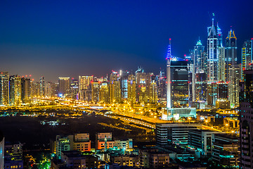 Image showing Dubai downtown. East, United Arab Emirates architecture