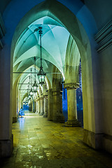 Image showing Poland, Krakow. Market Square at night.