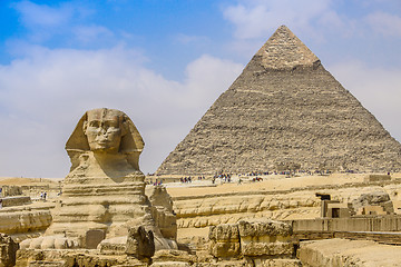 Image showing Sphinx and the Great Pyramid in the Egypt