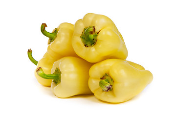 Image showing A yellow bell pepper isolated on white