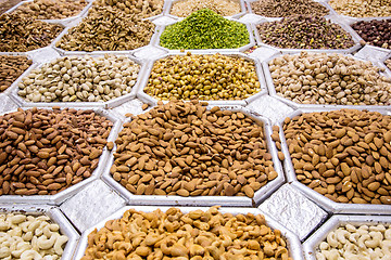 Image showing Dried fruit and nuts mix in Dubai market