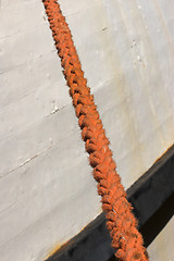 Image showing macro shot of red rope