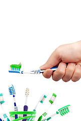 Image showing Toothbrush and toothpaste