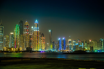 Image showing Dubai Marina cityscape, UAE