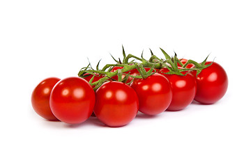 Image showing Juicy organic Cherry tomatoes isolated