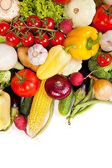 Image showing Group of fresh vegetables isolated on white