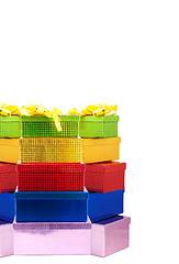 Image showing Colour gift boxes