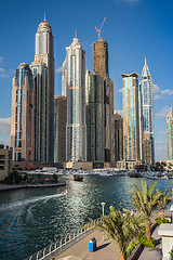 Image showing Dubai Marina cityscape, UAE