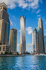 Image showing Dubai Marina cityscape, UAE