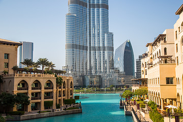 Image showing View on Burj Khalifa, Dubai, UAE, at night