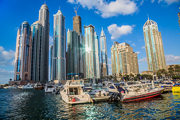 Image showing Dubai Marina cityscape, UAE