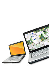 Image showing Open laptop