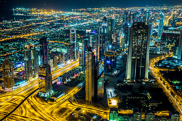 Image showing Dubai downtown. East, United Arab Emirates architecture