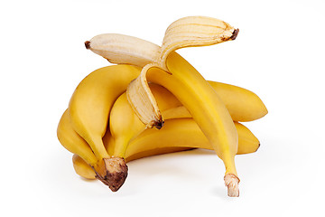 Image showing A bunch of bananas isolated