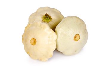 Image showing White Pattypan Squash isolated on white