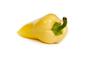 Image showing A yellow bell pepper isolated on white