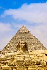 Image showing Sphinx and the Great Pyramid in the Egypt