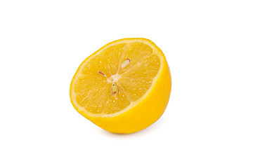 Image showing Fresh lemons on white background