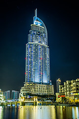 Image showing Address Hotel in the downtown Dubai area overlooks the famous da