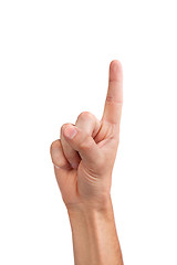 Image showing Man index finger on a white background