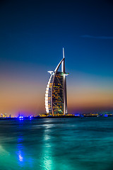 Image showing Burj Al Arab is a luxury 5 stars hotel