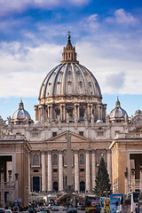 Image showing St. Peter's Basilica in Vatican City in Rome, Italy.