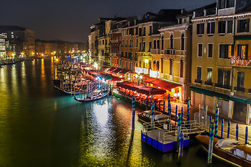 Image showing Grand Canal in Venice. NIght