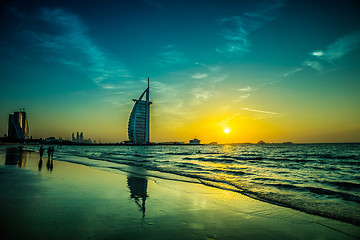 Image showing Burj Al Arab is a luxury 5 stars hotel