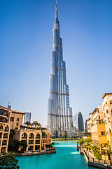 Image showing View on Burj Khalifa, Dubai, UAE, at night