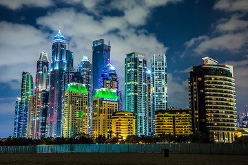 Image showing Dubai Marina cityscape, UAE