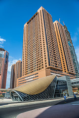 Image showing Dubai Marina Metro Station, United Arab Emirates