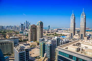 Image showing Dubai downtown. East, United Arab Emirates architecture