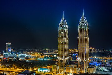 Image showing Dubai downtown. East, United Arab Emirates architecture