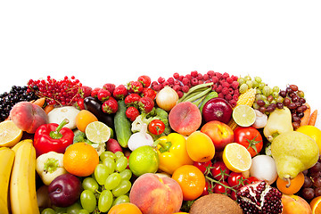 Image showing Huge group of fresh vegetables and fruits