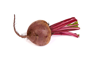 Image showing Fresh red beet isolated on  white