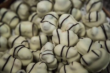 Image showing Many different chocolate candy closeup