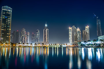 Image showing Dubai downtown. East, United Arab Emirates architecture