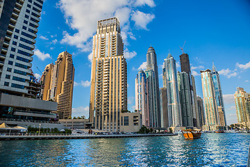 Image showing Dubai Marina cityscape, UAE