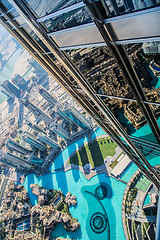 Image showing Dubai downtown. East, United Arab Emirates architecture. Aerial 