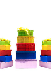 Image showing Colour gift boxes