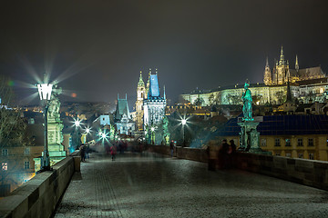 Image showing Karlov or charles bridge in Prague