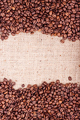 Image showing Brown roasted coffee beans.