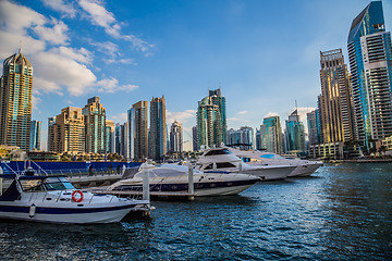 Image showing Dubai Marina cityscape, UAE