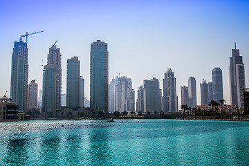 Image showing Dubai downtown. East, United Arab Emirates architecture