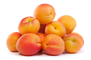 Image showing Apricots on a white background