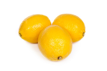 Image showing Fresh lemons on white background