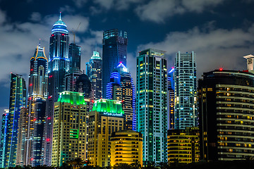 Image showing Dubai Marina cityscape, UAE