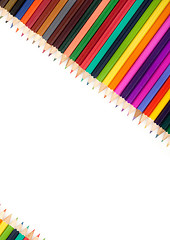 Image showing Assortment of coloured pencils