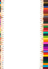 Image showing Assortment of coloured pencils